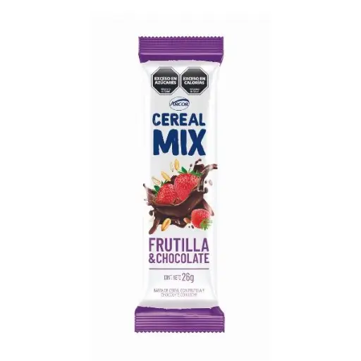 Barra De Cereal Frutilla y Chocolate Cereal Mix 26g