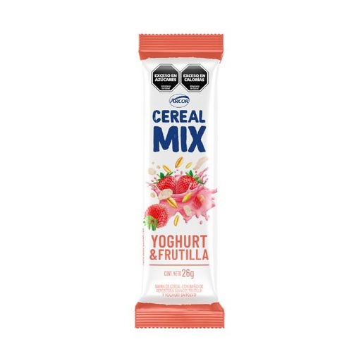Barra Cereal Yoghurt Y Frutilla Cereal Mix 26 g