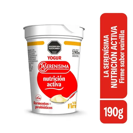 Yogur Firme Vainilla Nutricion Activa La Serenisima 190 g