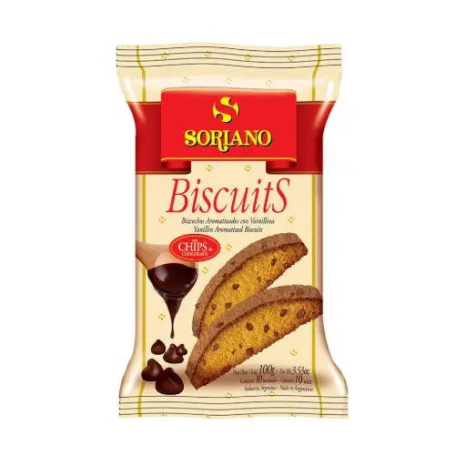 Biscuits Dulces con Chips de Chocolate Soriano 100 g
