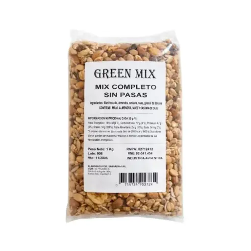 Mix Completo Sin Pasas Green 100 g