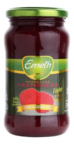 Mermelada Frambuesa Bajas Calorias Emeth 390 g