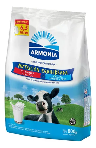 Leche en Polvo Entera Armonia 800 g