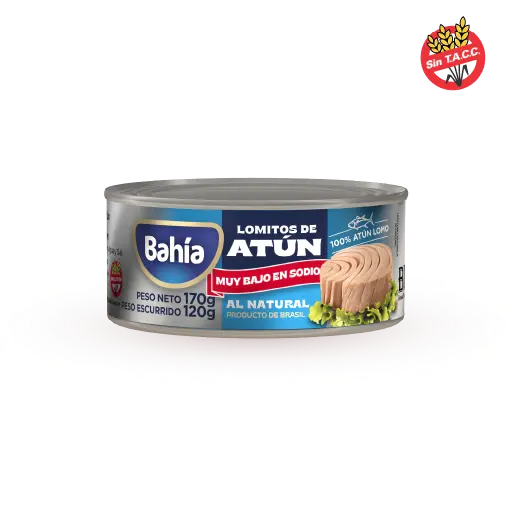 Atun Lomitos en Agua Bajo Sodio Sin TACC Bahia 170 g