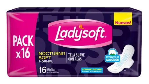 Toallas Femeninas Nocturna Soft Ladysoft 16 u