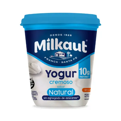 Yogur Entero Natural Cremoso Milkaut 300 g