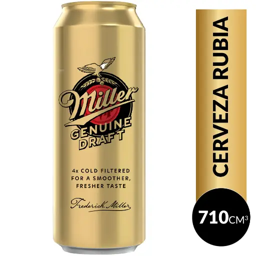 Cerveza Latón Rubia Miller 710Ml