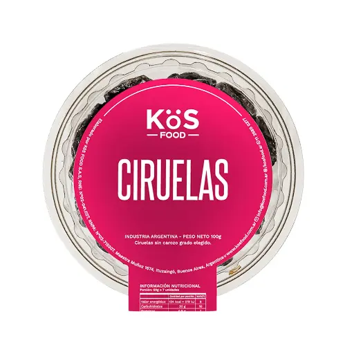 Ciruelas D Agen Sin Carozo Kos Food 100g