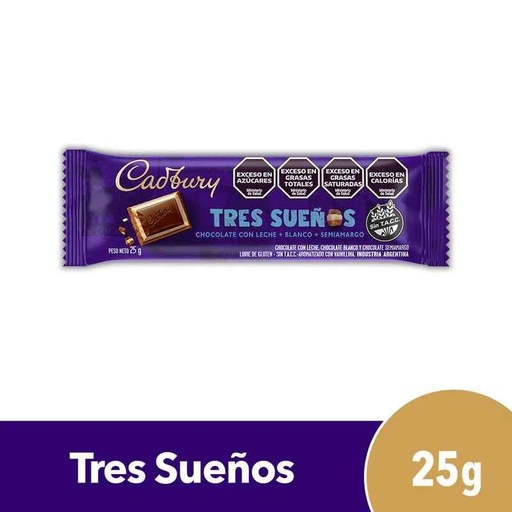 Chocolate Tres Suenos Cadbury 25 g
