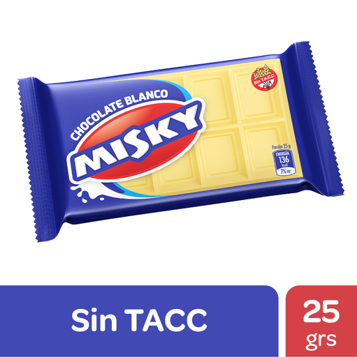 Chocolate Celofán Blanco Misky 25g