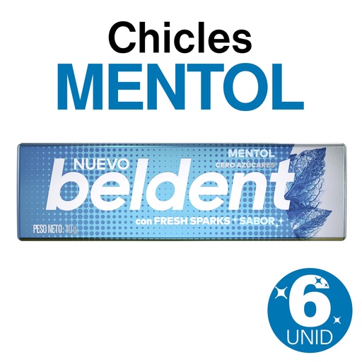 Chicle Mentol Beldent 10g