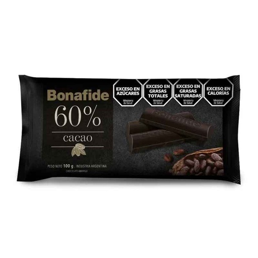 BONAFIDE chocolate taza 60% cacao x 100g