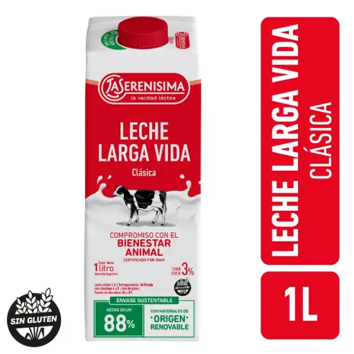 Leche Clásica 3% Larga Vida Edge La Serenísima 1L