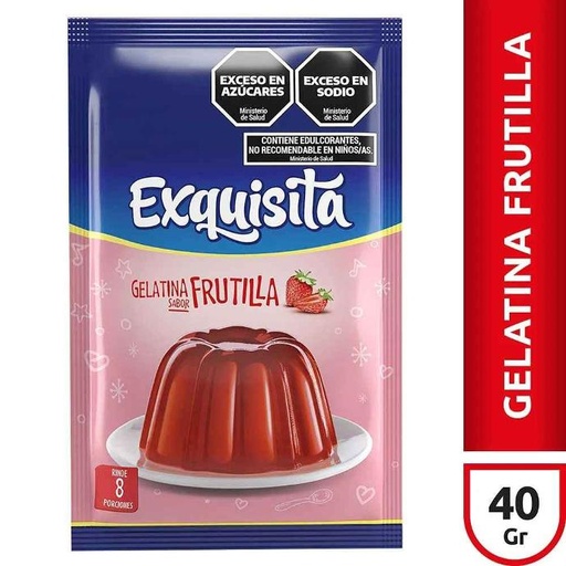 EXQUISITA gelatina frutilla x 40g