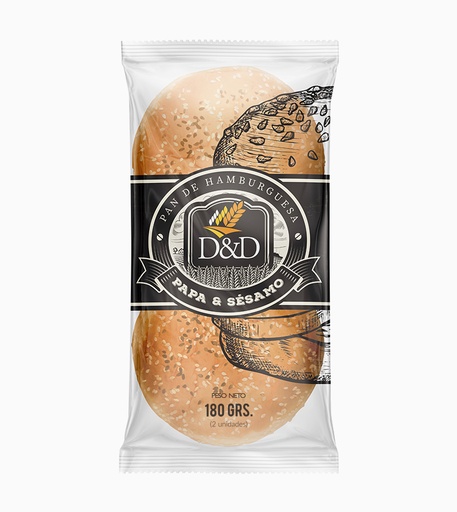 Pan De Hamburguesa Papa y Sésamo D&D