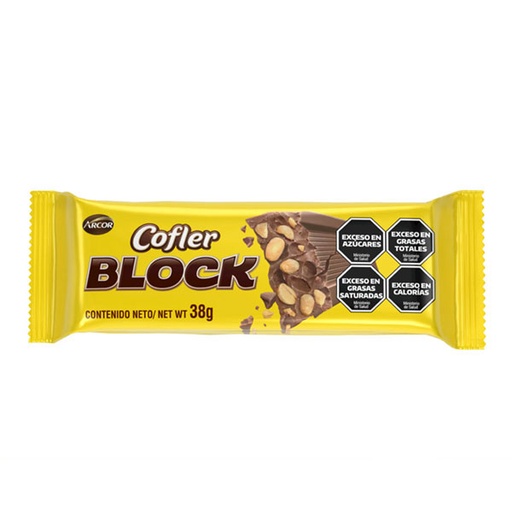 Chocolate Block Leche y Maní Cofler 38g