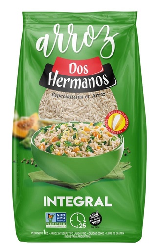 DOS HERMANOS arroz integral x 1kg