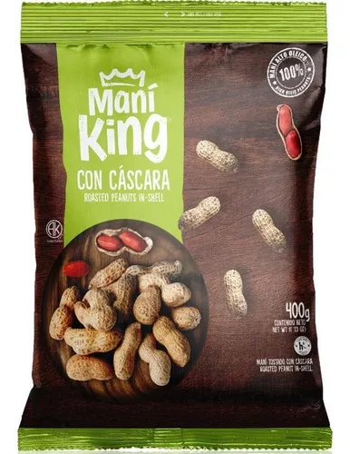 Mani Tostado Con Cáscara Mani King 400g