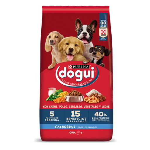 Alimento para Perro Cachorro de Carne, Pollo, Cereal, Vegetal y Leche Dogui 1.5Kg
