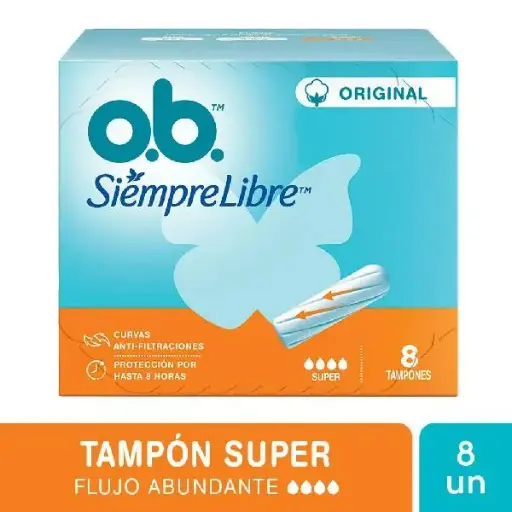 Tampón Super Siempre Libre Ob 8u