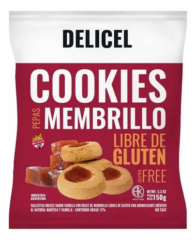 Pepas Membrillo Sin Tacc Delicel 200g