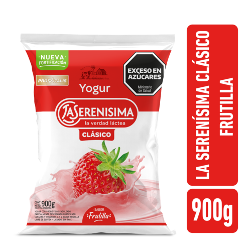 Yogur Bebible Clásico Frutilla La Serenisima 900gr