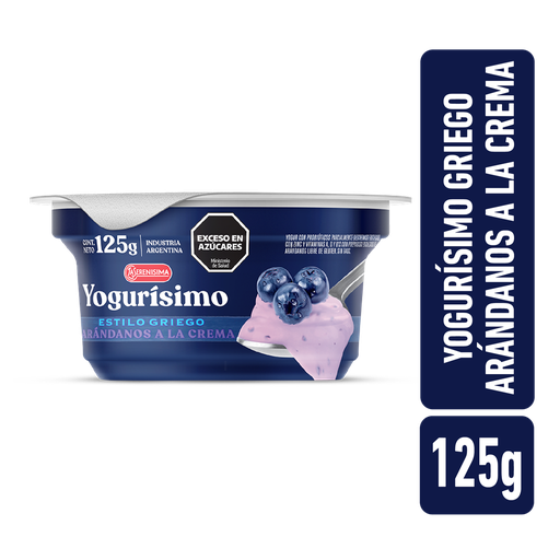 Yogurisimo Estilo Griego Arandanos La Serenisima 125g