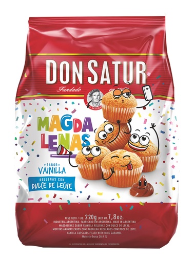 Magdalenas Dulce de Leche Don Satur 220g