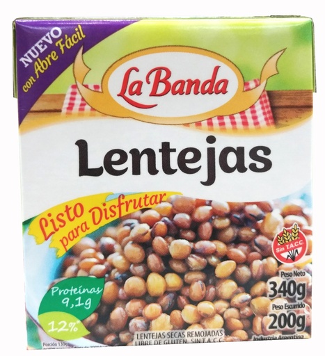 Lentejas Tetra La Banda 340g