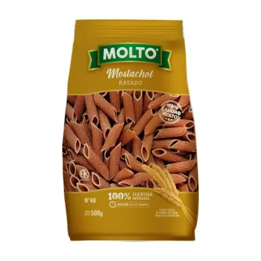 Fideo Integral Mostachol Rayado Molto 500g