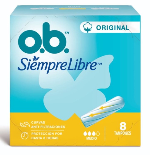 Tampón Medio Siempre Libre Ob 8u