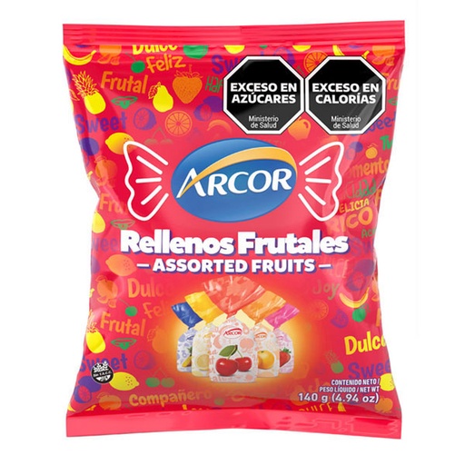 Caramelo Frutal Relleno 140g
