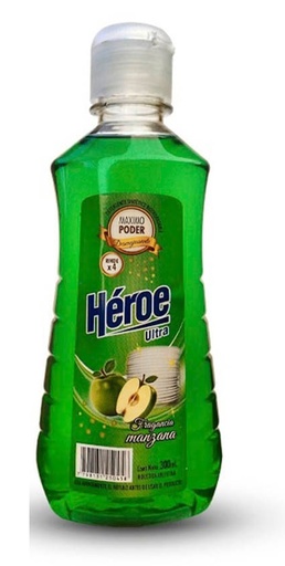 Lavavajillas Ultra Manzana Héroe 600Ml