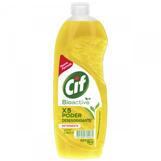 Detergente Bio Act Limon Cif 500