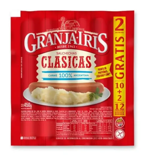 Salchichas Granja Iris x12