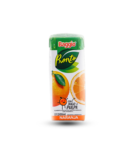 Jugo Naranja Pronto Baggio 200cc