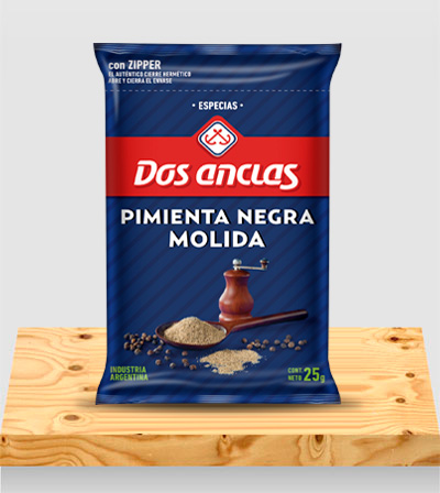 Pimienta Negra Molida Dos Anclas 25g