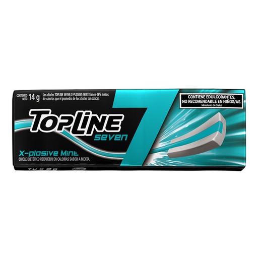 Chicles Menta Topline Seven 14g