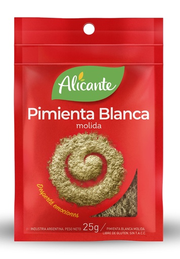 Pimienta Blanca Molida Alicante 25 Gr