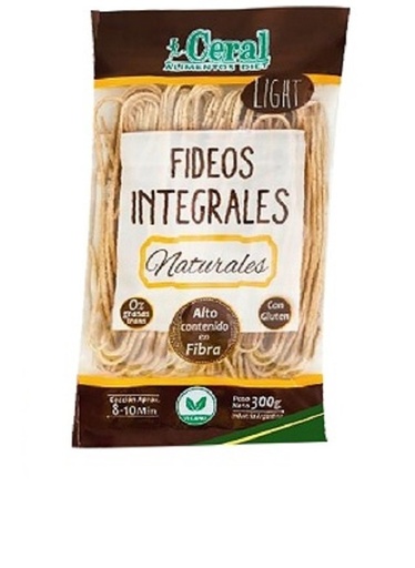 CERAL FIDEOS INTEGRALES Naturales
