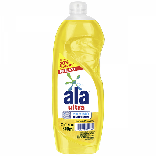 Lavavajilla Limón Ultra Ala 500Ml