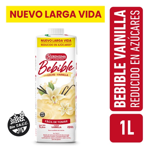 Bebida Láctea La Serenisima Bebible Vainilla sin Sellos 1L