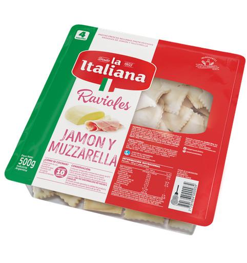 Ravioles Jamón y Muzarella La Italiana 500g