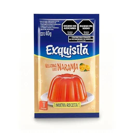 Gelatina Naranja Exquisita 40g