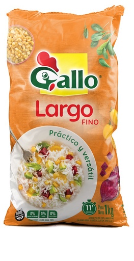 GALLO Arroz Grano Largo Fino 00000 bolsa 1Kg