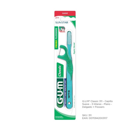 Cepillo Dental Clasico Suave Gum 311