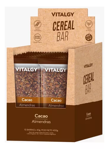 Barrita de Cereal Cacao y Almendra Cereal Bar 40 g
