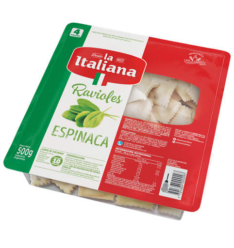 Ravioles Espinaca La Italiana 500g