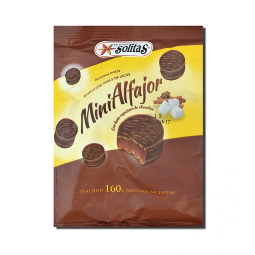 Alfajorcitos Mini Con Chocolate Solitas 300g