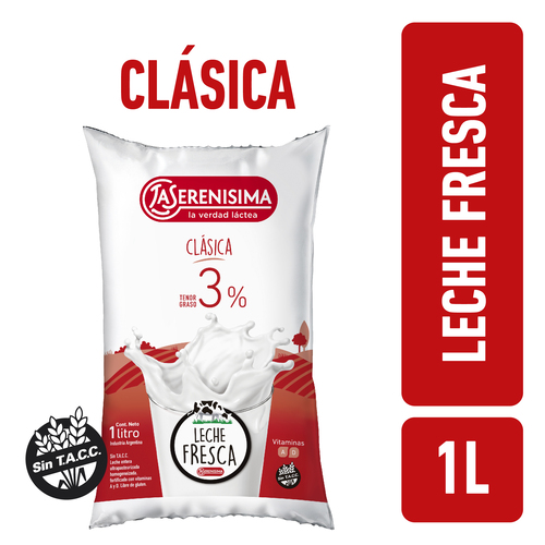 Leche Entera 3% Sachet La Serenísima 1L